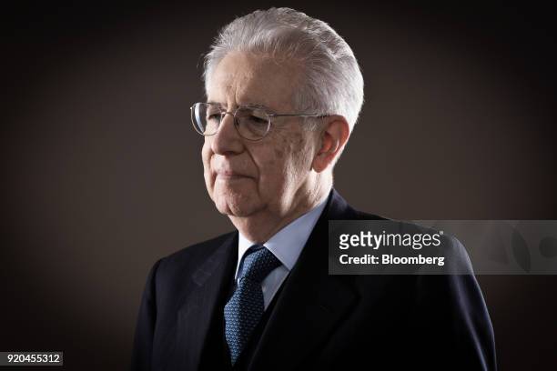 Mario Monti, former Italian prime minister, poses for a photograph following a Bloomberg Television interview in London, U.K., on Monday, Feb. 19,...