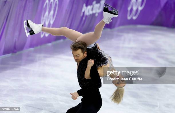 Penny Coomes and Nicholas Buckland of Great Britain during the Figure Skating Ice Dance Short Dance program on day ten of the PyeongChang 2018 Winter...