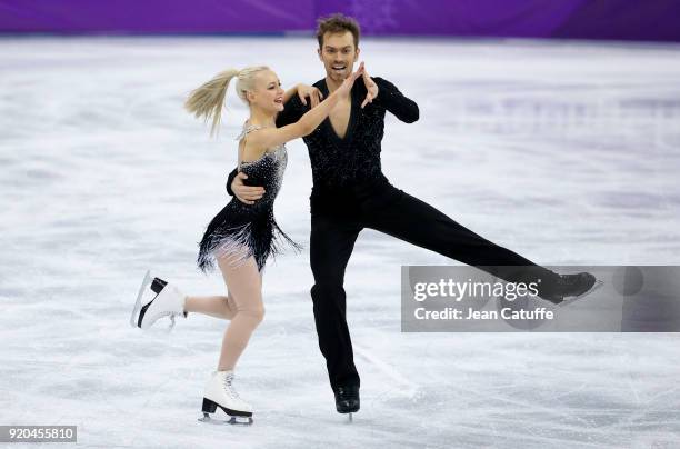 Penny Coomes and Nicholas Buckland of Great Britain during the Figure Skating Ice Dance Short Dance program on day ten of the PyeongChang 2018 Winter...