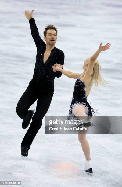 Penny Coomes and Nicholas Buckland of Great Britain during the Figure Skating Ice Dance Short Dance program on day ten of the PyeongChang 2018 Winter...