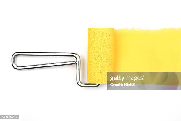painting - home improvement - white paint roller stock pictures, royalty-free photos & images