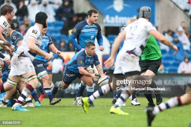 Ludovic Radosavljevic of Castres during the French Top 14 match between Bordeaux Begles and Castres at Stade Chaban-Delmas on February 18, 2018 in...