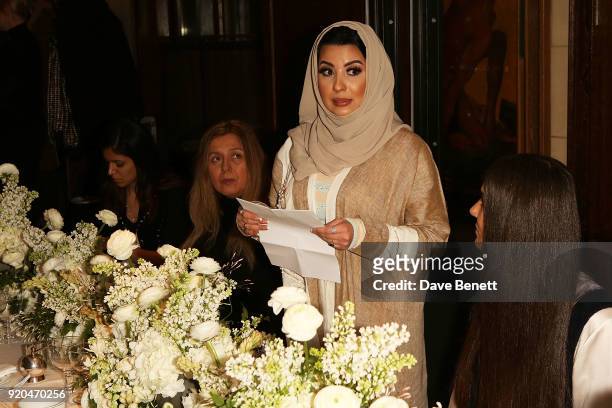 Ms Layla Issa Abuzaid attends a breakfast where the Arab Fashion Council announces strategic partnership with the British Fashion Council on February...