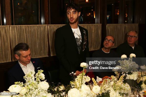 Jenico Preson, Jacob Abrian and Gianluca Longo attend a breakfast when the Arab Fashion Council announces strategic partnership with the British...