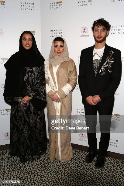 Princess Noura Bint Faisal Al Saud, Ms Layla Issa Abuzaid and Jacob Abrian attend a breakfast to announce a strategic partnership between the Arab...