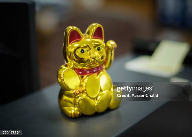 lucky cat chinese - maneki neko stock pictures, royalty-free photos & images