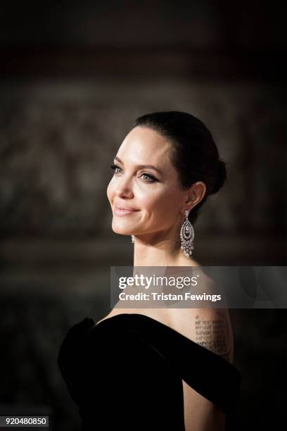 Angelina Jolie attends the EE British Academy Film Awards held at Royal Albert Hall on February 18, 2018 in London, England.