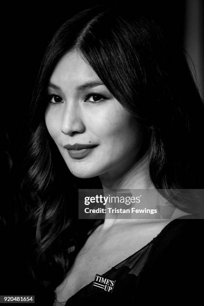 Gemma Chan attends the EE British Academy Film Awards held at Royal Albert Hall on February 18, 2018 in London, England.