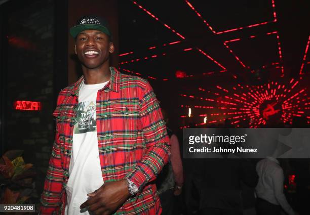 Al Harrington attends the LIV On Sunday For MVP Weekend event At Avenue Los Angeles Hosted By French Montana and presented By Remy Martin on February...