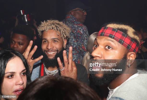 Odell Beckham Jr. Attends the LIV On Sunday For MVP Weekend event At Avenue Los Angeles Hosted By French Montana and presented By Remy Martin on...