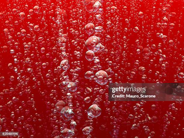 red abstract bubbles background. - spraying champagne stock pictures, royalty-free photos & images