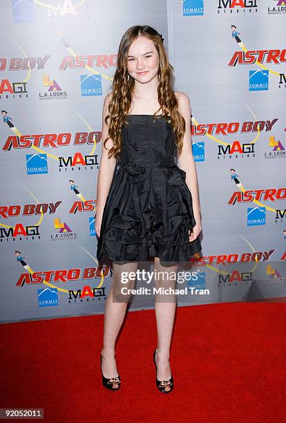 Madeline Carroll arrives to the Los Angeles premiere of "Astro Boy" held at Grauman's Chinese Theatre on October 19, 2009 in Los Angeles, California.