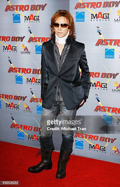 Yoshiki Hayashi arrives to the Los Angeles premiere of "Astro Boy" held at Grauman's Chinese Theatre on October 19, 2009 in Los Angeles, California.