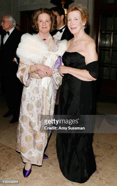 Helen Clay Chace and Frick director Anne Poulet attend The Autumn Dinner at The Frick Collection on October 19, 2009 in New York City.