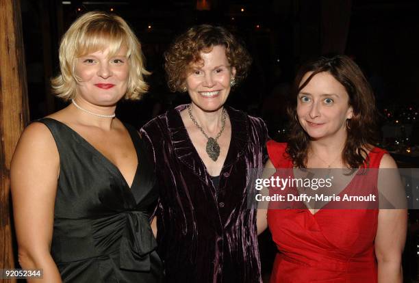 Actress Martha Plimton, Author Judy Blume and Comedian Rachel Dratch attend the National Coalition Against Censorship's 35th Anniversary Free Speech...