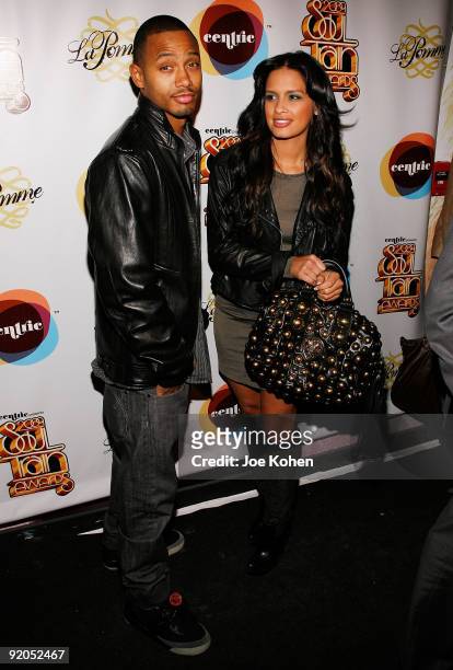 Terrence J and Rocsi attend the 2009 Soul Train Awards Pre-Party at La Pomme on October 19, 2009 in New York City.