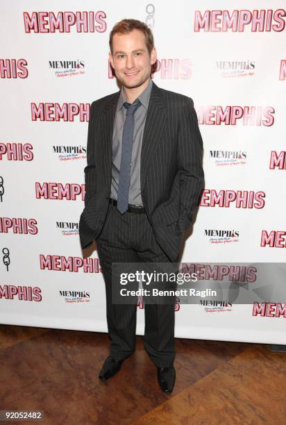 Actor Chad Kimball attends the opening night party for "Memphis" on Broadway at Hard Rock Cafe, Times Square on October 19, 2009 in New York City.