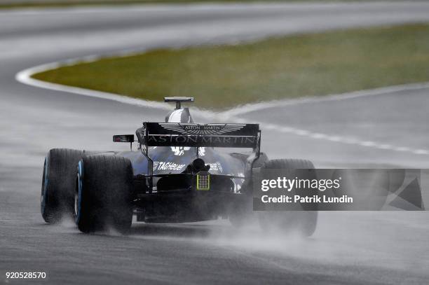 Daniel Ricciardo of Australia driving the Aston Martin Red Bull Racing Red Bull RB14 TAG Heuer during the Aston Martin Red Bull Racing RB14 Special...