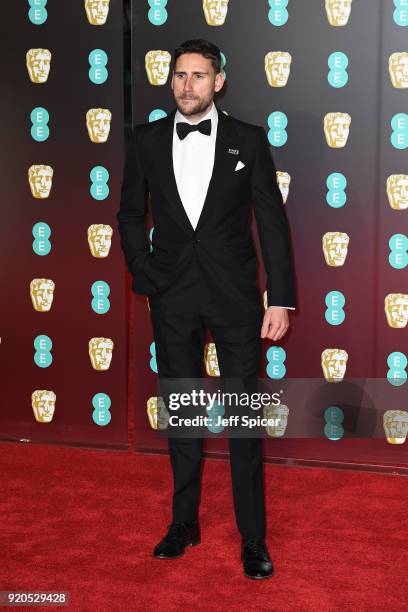 Edward Holcroft attends the EE British Academy Film Awards held at Royal Albert Hall on February 18, 2018 in London, England.