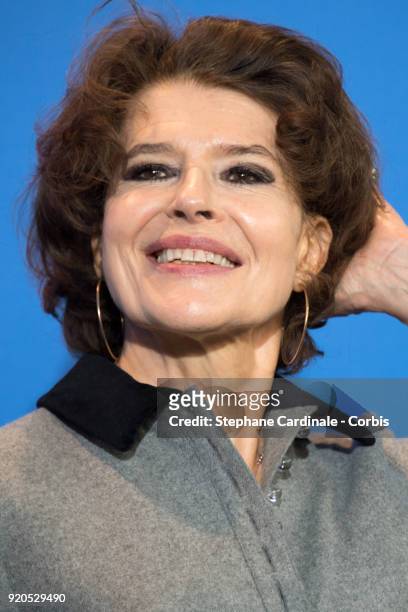 Fanny Ardant poses at the 'Shock Waves' photo call during the 68th Berlinale International Film Festival Berlin at Grand Hyatt Hotel on February 19,...