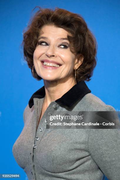 Fanny Ardant poses at the 'Shock Waves' photo call during the 68th Berlinale International Film Festival Berlin at Grand Hyatt Hotel on February 19,...