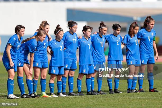 Plaeyrs of Girls Italy U16 Giovanna Coghetto, Federica D'Auria, Emma Severinim, Chiara Mele, Veronica Battelani, Federica Anghileri, Alice Giai,...