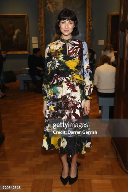 Caitriona Balfe attends the ERDEM show during London Fashion Week February 2018 on February 19, 2018 in London, England.