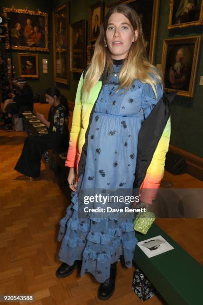 Veronika Heilbrunner attends the Erdem show during London Fashion Week February 2018 at National Portrait Gallery on February 19, 2018 in London,...