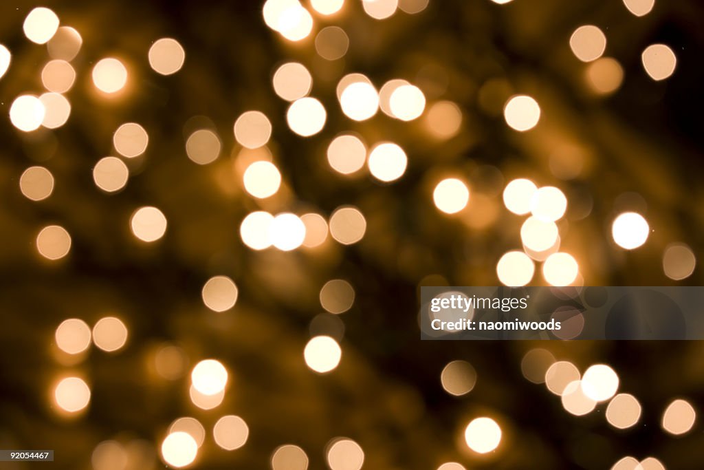 Defocused Gold Lights