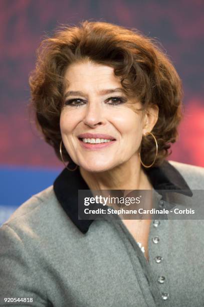 Actress Fanny Ardant attends the 'Shock Waves' press conference during the 68th Berlinale International Film Festival Berlin at Grand Hyatt Hotel on...