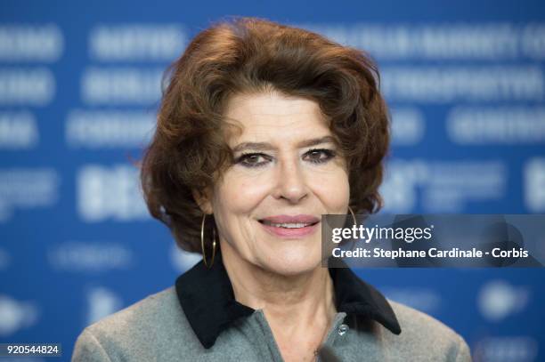 Actress Fanny Ardant attends the 'Shock Waves' press conference during the 68th Berlinale International Film Festival Berlin at Grand Hyatt Hotel on...