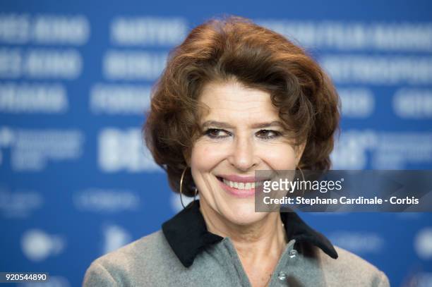 Actress Fanny Ardant attends the 'Shock Waves' press conference during the 68th Berlinale International Film Festival Berlin at Grand Hyatt Hotel on...