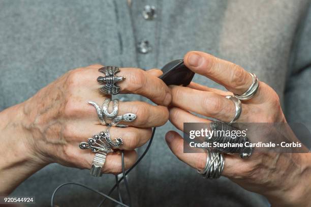 Actress Fanny Ardant attends the 'Shock Waves' press conference during the 68th Berlinale International Film Festival Berlin at Grand Hyatt Hotel on...