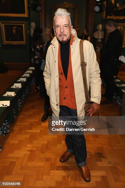 Nicky Haslam attends the ERDEM show during London Fashion Week February 2018 on February 19, 2018 in London, England.