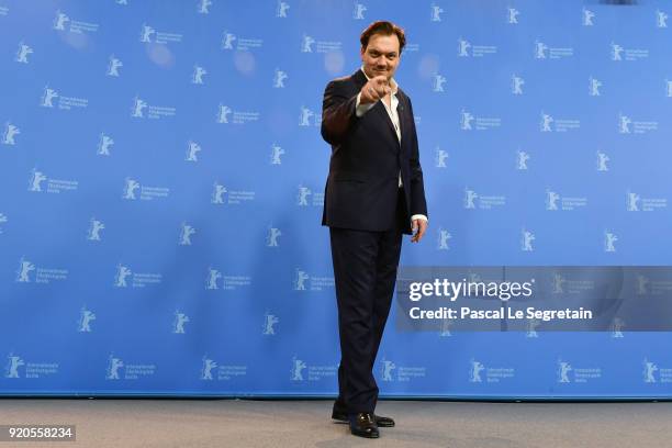 Charly Huebner poses at the '3 Days in Quiberon' photo call during the 68th Berlinale International Film Festival Berlin at Grand Hyatt Hotel on...