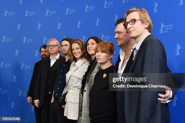 Fred Premel, Danny Krausz, Robert Gwisdek, Marie Baeumer, Emily Atef, Birgit Minichmayr, Charly Huebner and Karsten Stoeter pose at the '3 Days in...