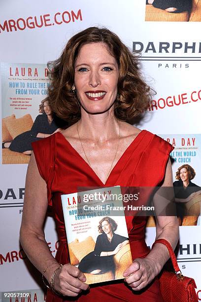 Author Laura Day arrives at the Ryan Kavanaugh Hosts A Book Party For Laura Day to celebrate the launch of her new book "How To Rule The World From...