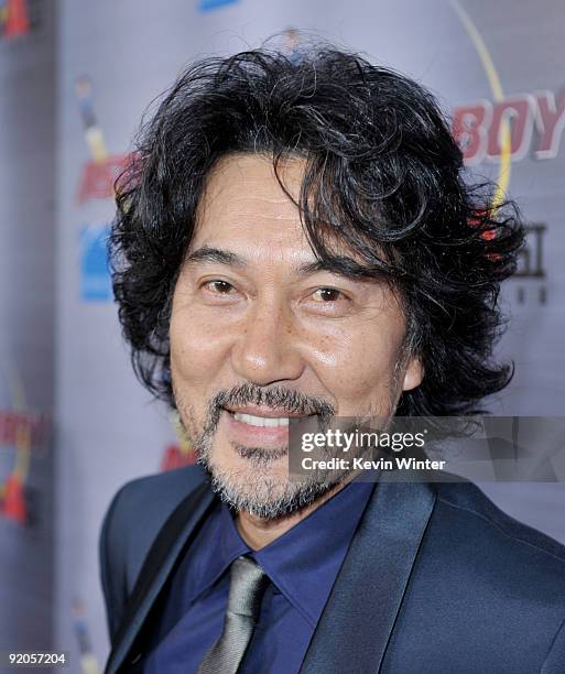 Original Astro Boy voice artist Koji Yakusho arrives at the premiere of Summit Entertainment and Imagi Studios' "Astro Boy" at the Chinese Theater on...