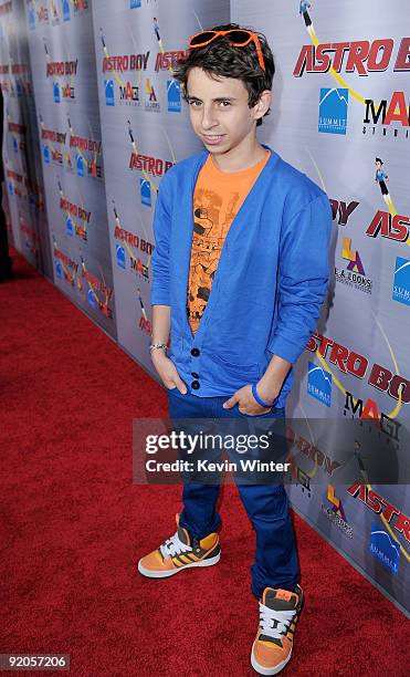 Actor Moises Arias arrives at the premiere of Summit Entertainment and Imagi Studios' "Astro Boy" at the Chinese Theater on October 19, 2009 in Los...