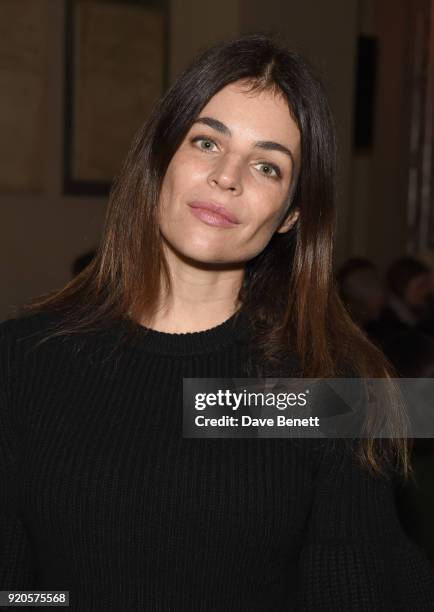 Julia Roitfeld attends the David Koma show during London Fashion Week February 2018 at BFC Show Space on February 19, 2018 in London, England.