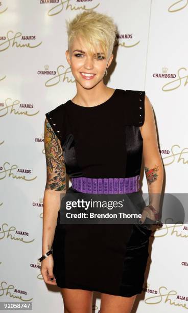 Ruby Rose arrives for the Chambord Shine Awards 2009 at the Blue Hotel on October 20, 2009 in Sydney, Australia.