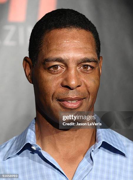 Former NFL player Marcus Allen attends ESPN The Magazine's "The Body Issue" celebration at The London Hotel on October 19, 2009 in West Hollywood,...