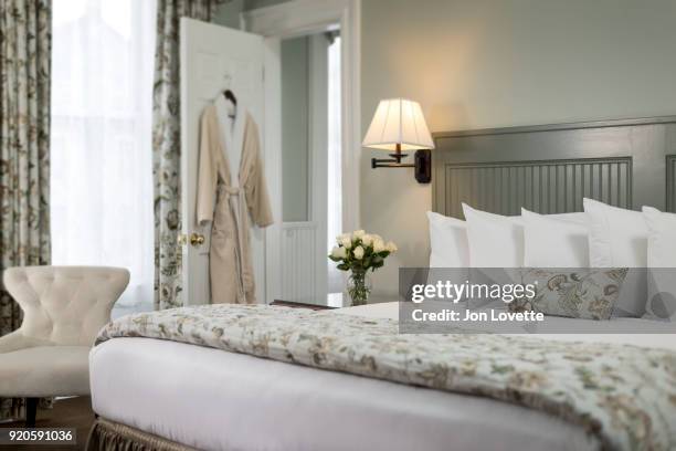 bedroom painted pale blue - robe rose stock pictures, royalty-free photos & images