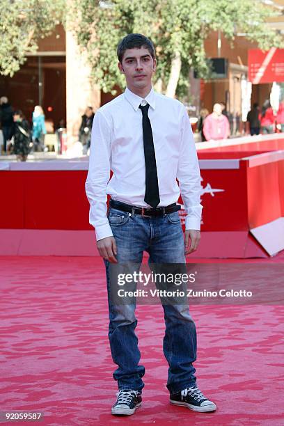 Actor Michele Riondino attends the 'Marpiccolo' Premiere during day 6 of the 4th Rome International Film Festival held at the Auditorium Parco della...