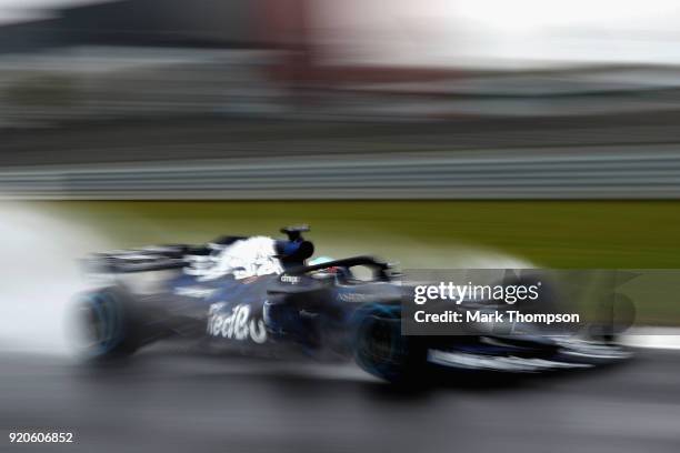 Daniel Ricciardo of Australia driving the Aston Martin Red Bull Racing Red Bull RB14 TAG Heuer during the Aston Martin Red Bull Racing RB14 Special...