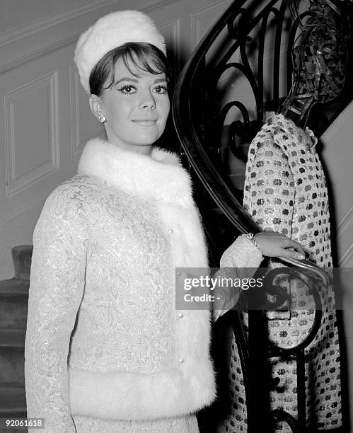 American actress Natalie Wood poses in a Yves Saint Laurent costume, 19 September 1964 in Paris. Wood, the daughter of Russian Immigrants, was born...