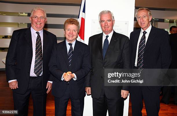 Albert Woods, Vice Chairman, Colin Moynihan, Chairman, Craig Reedie, Executive member and David Hemery, Vice Chairman pose at the opening of BOA's...