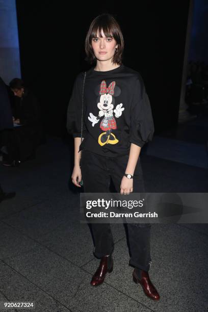 Sam Rollinson attends the Christopher Kane show during London Fashion Week February 2018 at Tate Britian on February 19, 2018 in London, England.