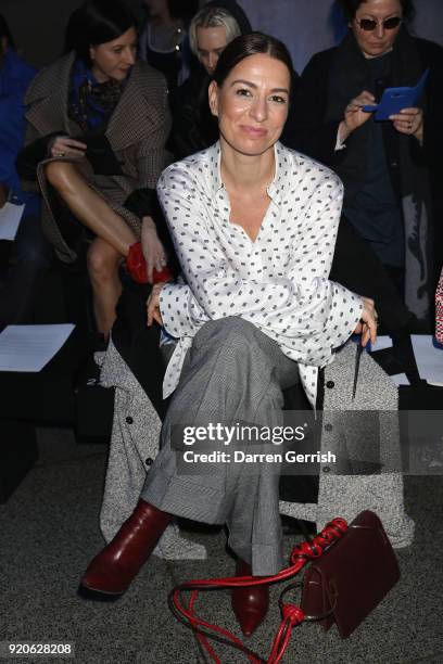 Yana Peel attends the Christopher Kane show during London Fashion Week February 2018 at Tate Britian on February 19, 2018 in London, England.