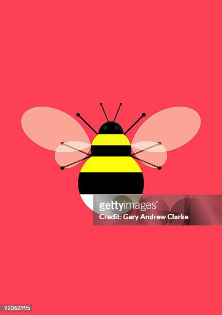 geometric bumblebee - bee stock illustrations